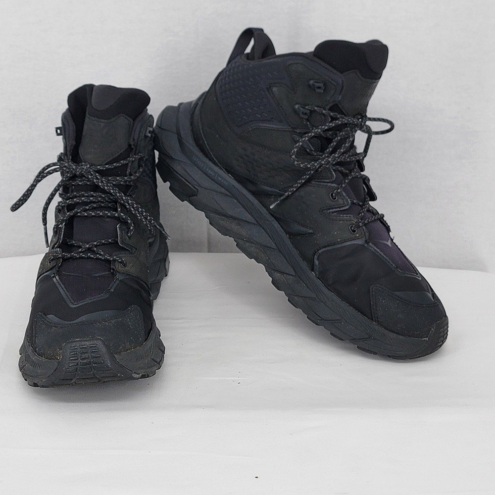 Hoka One One Anacapa Mid GTX Black Hiking Boots Mens 11D BBLC Vibram